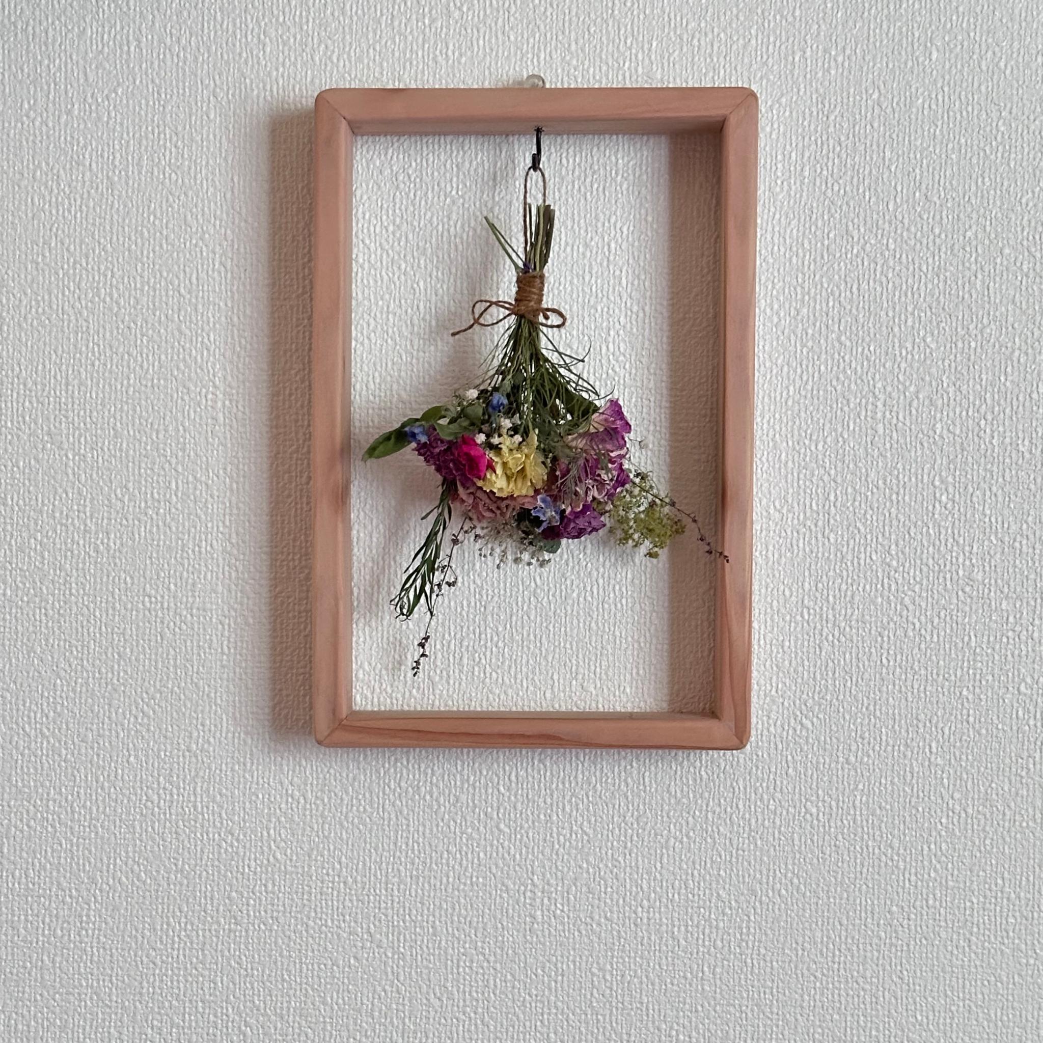 ドライフラワー薔薇の花束フレームインテリア | 2枚目