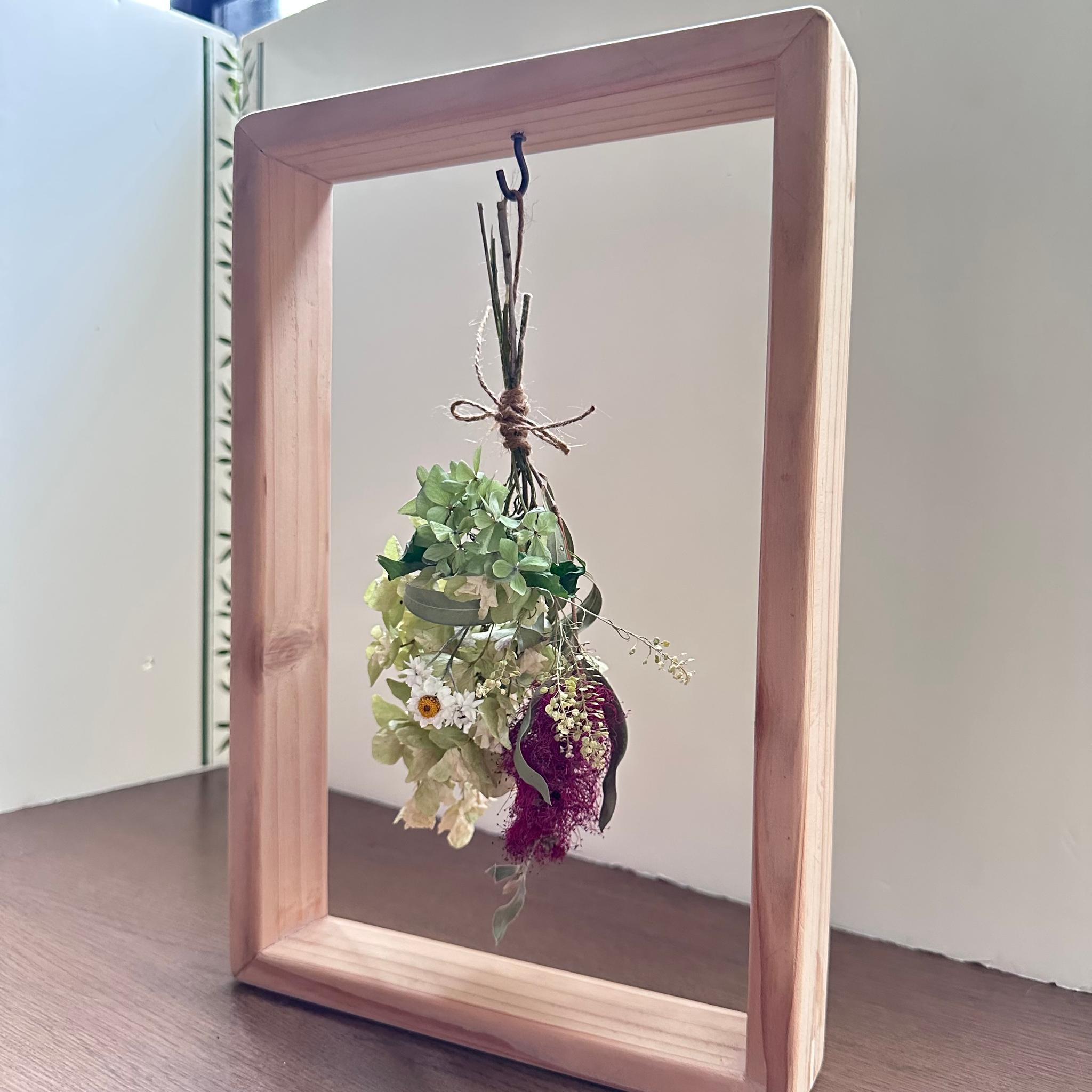 ドライフラワー木枠フレームインテリア(紫陽花) | 6枚目